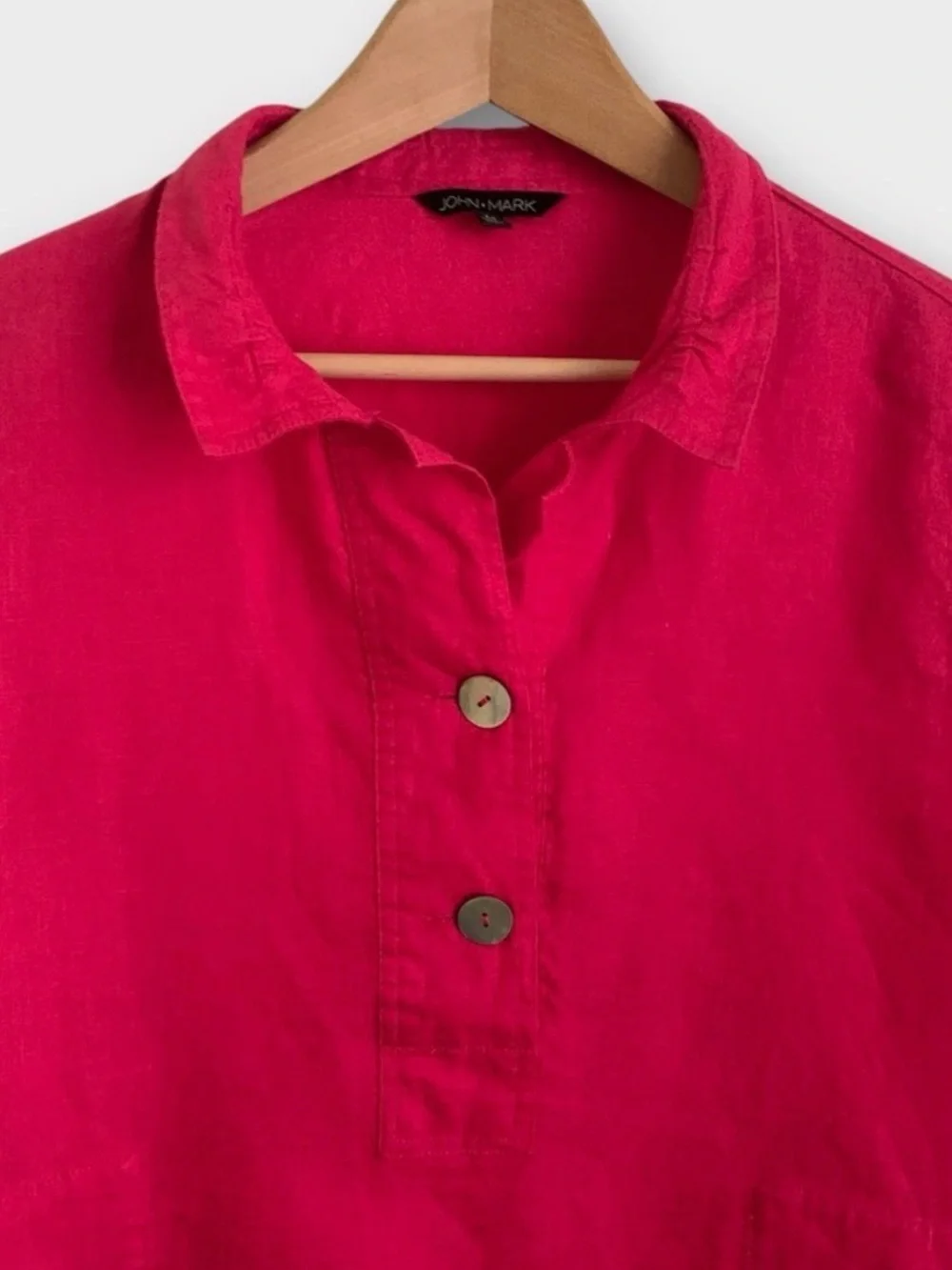John Mark Hot Pink Button-Front Kids' Top